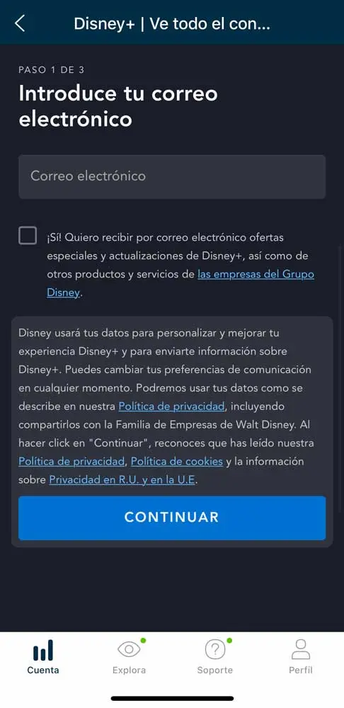 Cómo activar Disney plus con Movistar, paso 4