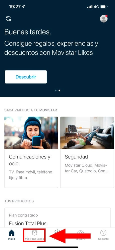 Cómo consultar facturas en Mi Movistar, paso 1