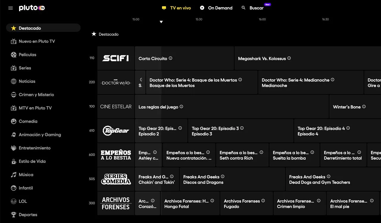 Cómo ver canales de televisión gratis por internet Pluto TV