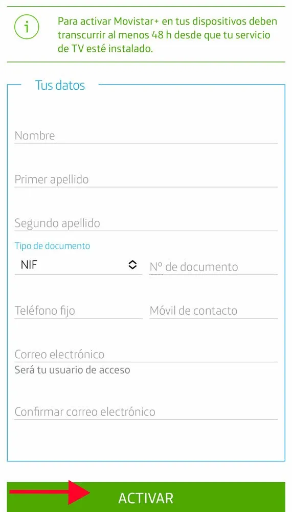 Cómo activar Movistar+ en dispositivos Cómo activar Movistar Plus en dispositivos, paso 3
