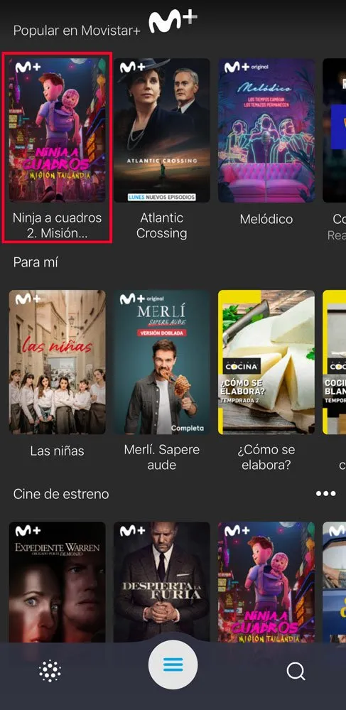 Cómo descargar series y películas en Movistar+ para ver sin conexión Cómo descargar contenidos de Movistar paso 2