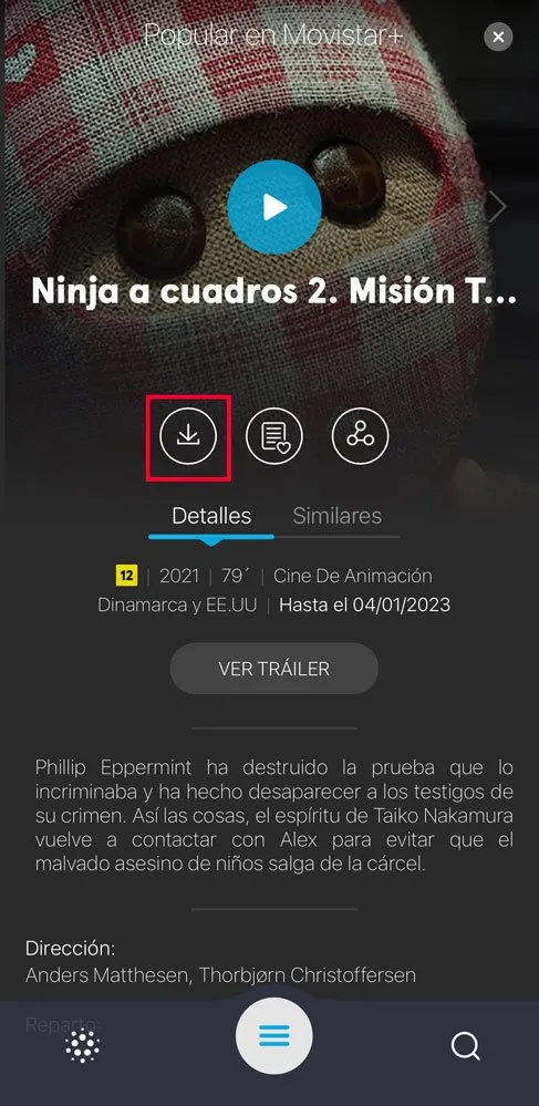 Cómo descargar series y películas en Movistar+ para ver sin conexión Cómo descargar contenidos de Movistar paso 3