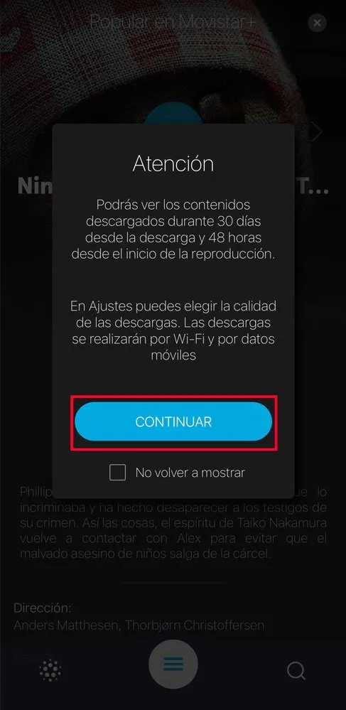 Cómo descargar series y películas en Movistar+ para ver sin conexión Cómo descargar contenidos de Movistar paso 4