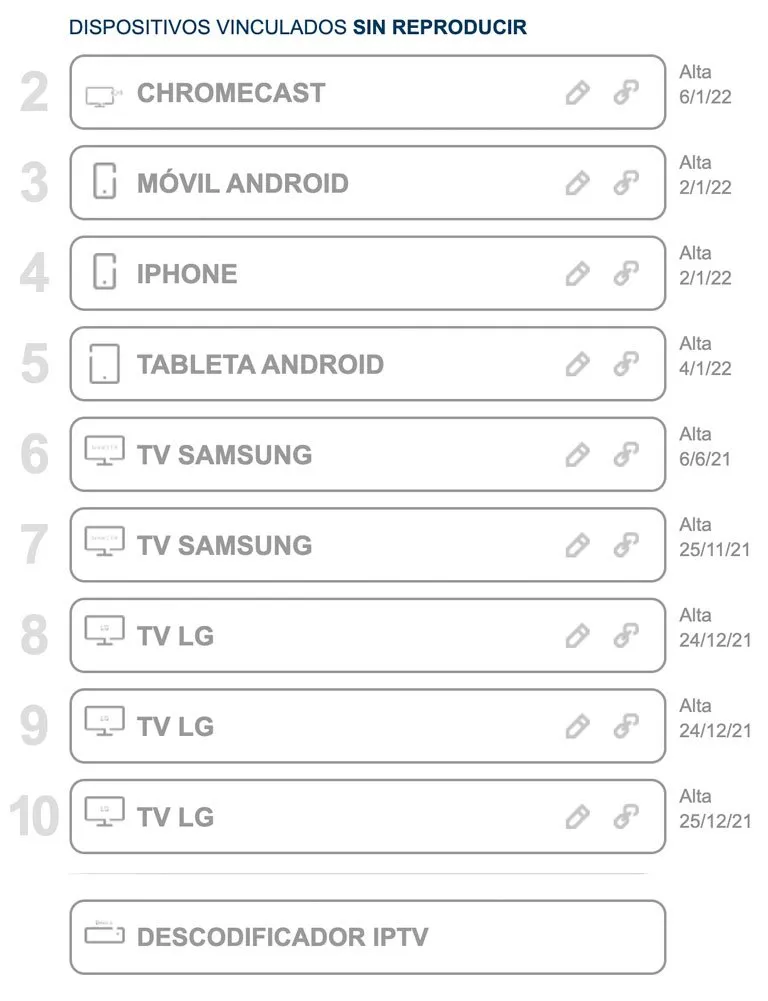 Cómo ver y gestionar los dispositivos conectados a Movistar+ Cómo ver dispositivos conectados Movistar Plus, paso 3
