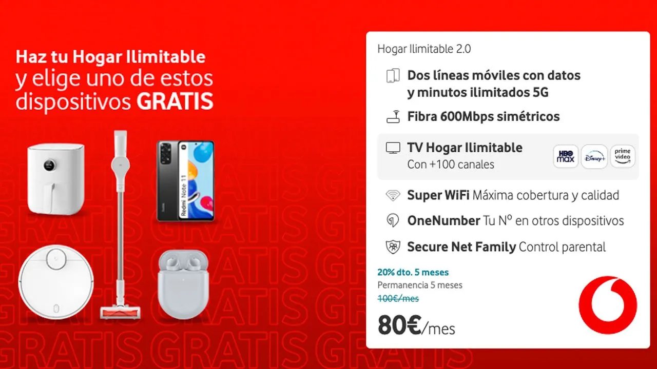 Dispositivos Xiaomi gratis Vodafone febrero 2022
