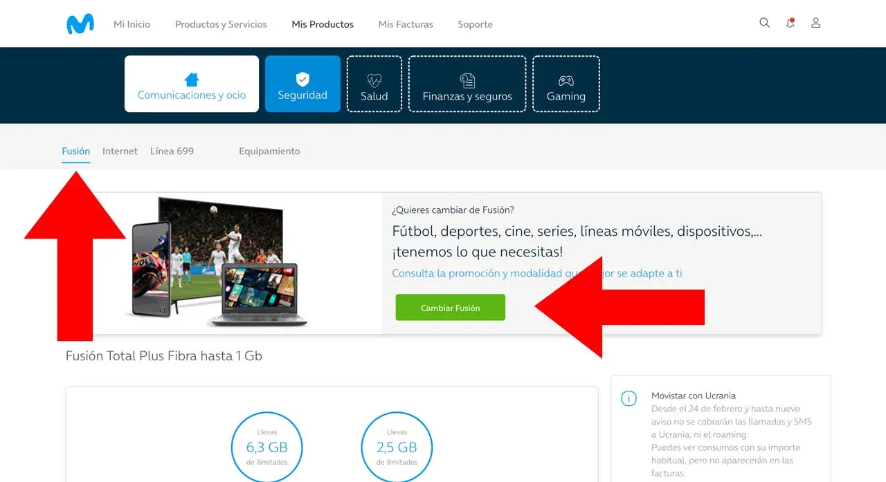 Cómo cambiar tarifa Movistar, paso 3