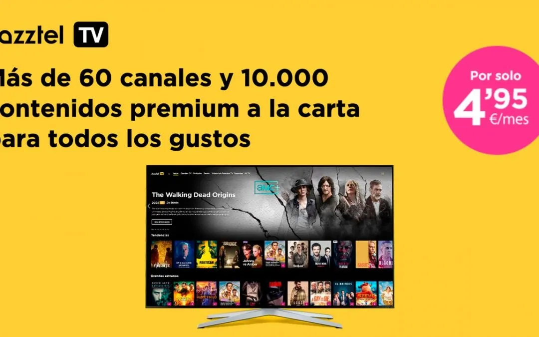 Jazztel TV: la televisión vuelve a Jazztel con un único pack por 4,95 euros al mes