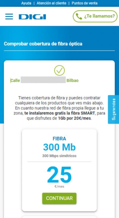 【Consulta la cobertura de fibra de Digi】TarifasDe