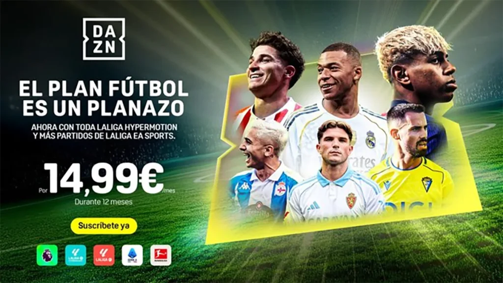 DAZN plan fútbol 2025-26