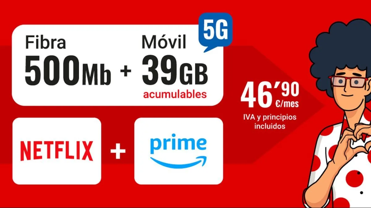 Tarifas Pepephone con Netflix y Amazon Prime