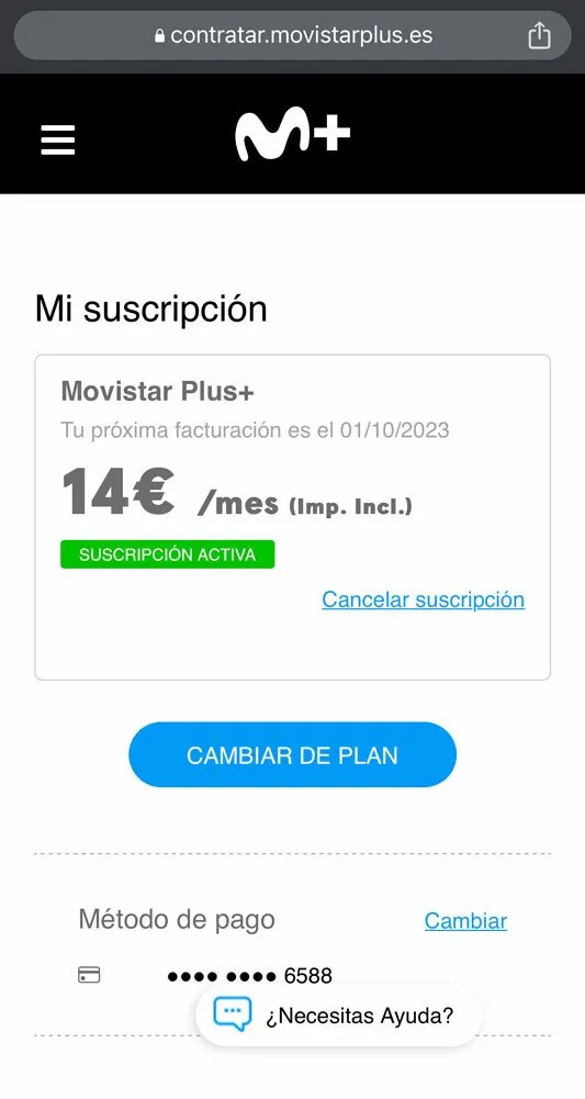 Cómo dar de baja Movistar Plus+, paso 2