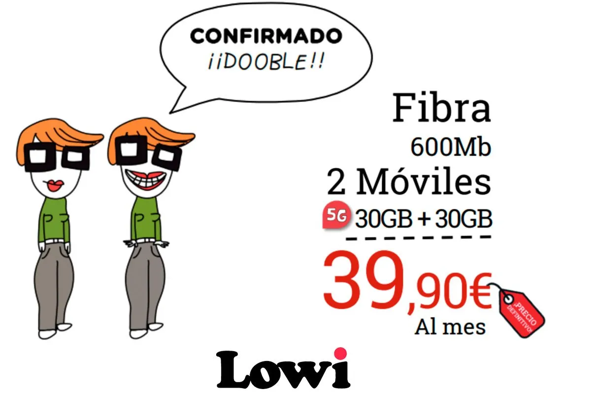 Nuevo pack dos móviles Lowi, diciembre 2023
