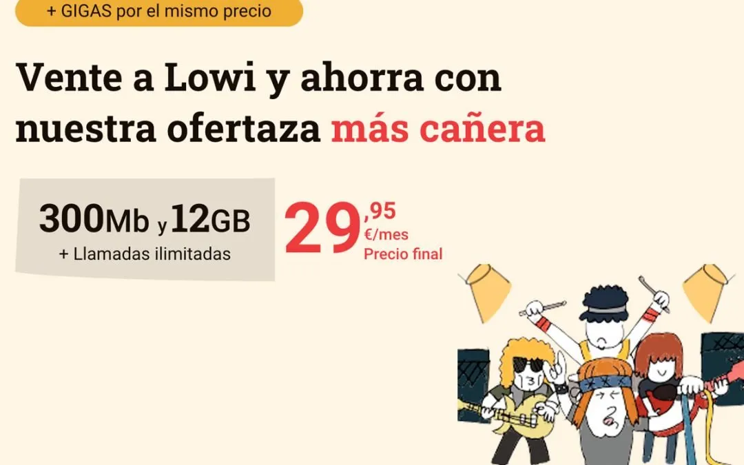 Lowi refuerza su pack más barato para diferenciarlo de su competencia: 2 GB más gratis