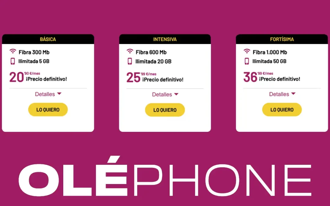 Olephone resucita: adiós tarifas móviles, hola a packs desde 21 euros al mes
