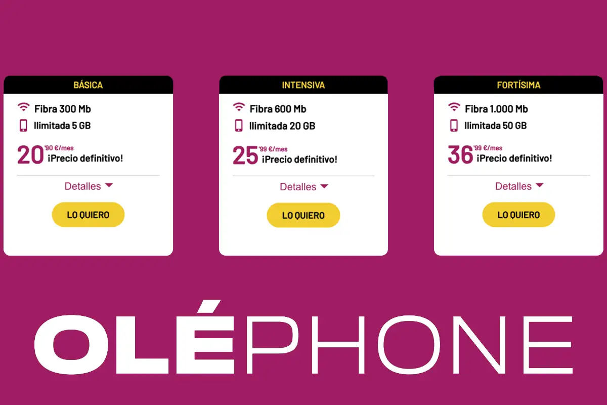 Nuevas tarifas Oléphone, abril 2024 Nuevas tarifas Oléphone, abril 2024