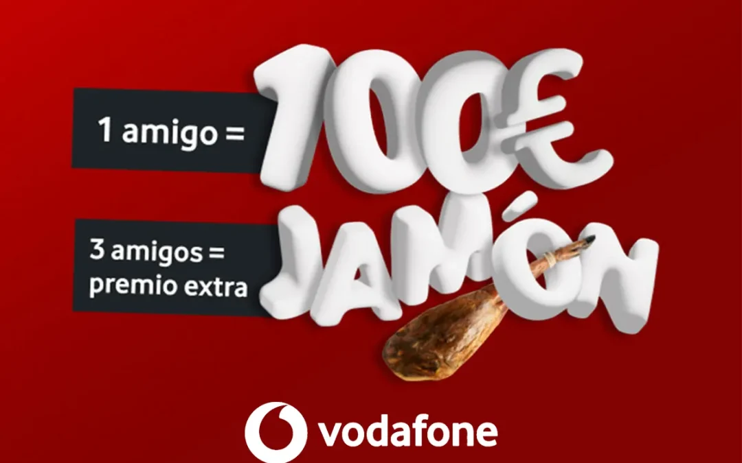 El último regalo para quienes capten tres clientes a Vodafone: ¡un jamón gran reserva!