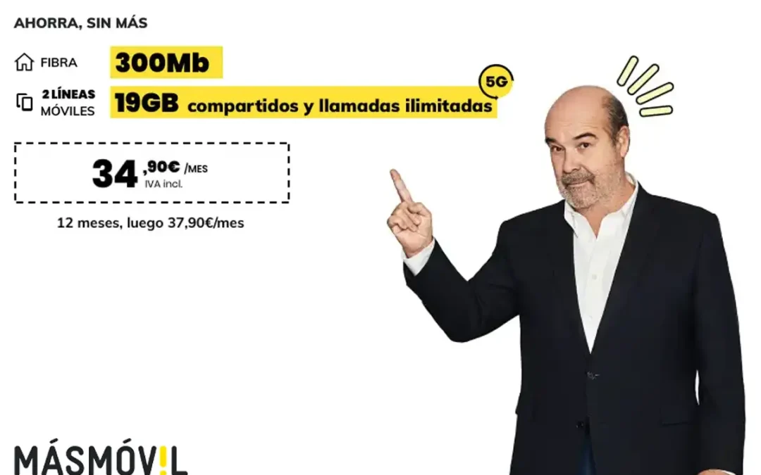 MásMóvil amplia su oferta de packs de fibra y móvil para hacer frente al low cost