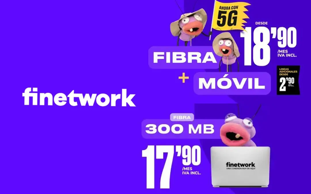 Finetwork da un golpe en la mesa: las tarifas de fibra y packs más baratos son ahora suyos