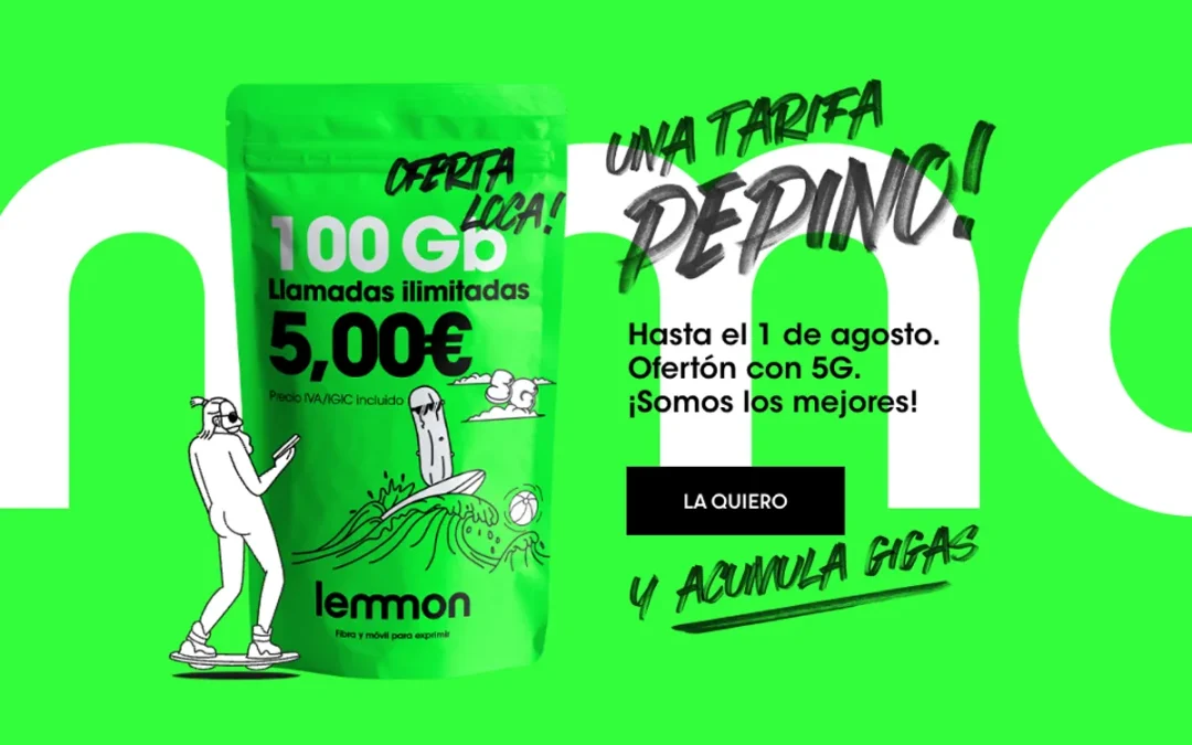 Lemmon arrasa con su nueva oferta: desde 100 GB por 5 euros al mes