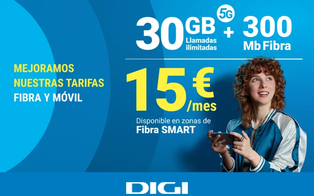 Digi rompe el mercado: datos ilimitados en el móvil por 15 euros y fibra por 10 euros al mes