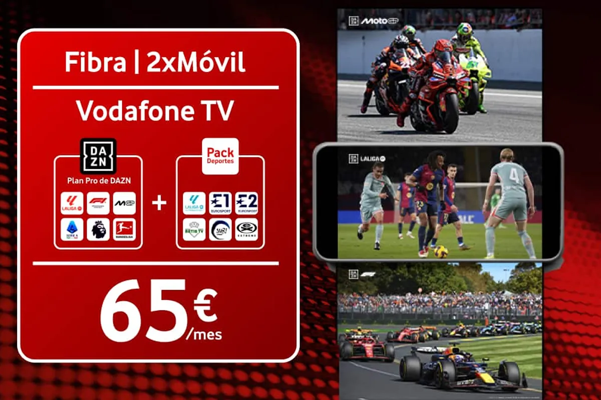 Nuevos packs Vodafone con DAZN