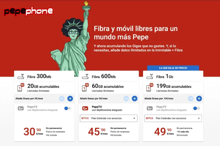 Nuevos packs de Pepephone, mayo 2025